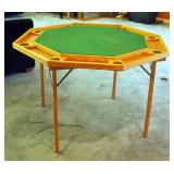 Felt Lined Folding Poker Table, 30" x 45" Round