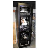 Stantron Rolling Server Rack, 82" x 23.5" x 25.5", Includes, Hear Technologies Hub, Telos 100, Yamah