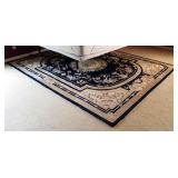 Royal Palace Handmade Tuscany Style Navy Rug, 8