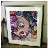Framed Matted Under Glass "Mediterranean Birdseed" By Lynn Hays, 36" x 41"