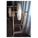 Antique 17" Sharpening Wheel On Stand, 35" x 21" x 24"