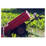 2 Wheeled Pull Behind Utility Dump Trailer, 10.5" x 38.5" x 48"