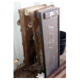 Vintage Wood Mechanic Creepers, Qty 2, And Poly Vinyl Mechanics Creeper