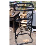 Metal 2-Saddle Free Standing Saddle Rack, 51" x 25" x 22"