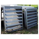 Aluminum Framed Louvers, Qty 2, 36" x 44", And 38" x 38"
