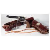 Uberti / Cimarron Firearms Evil Roy .45 Colt 6-Shot Revolver SN# BZ P15926, In Leather Holster With 