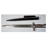 US Bayonet 1900 US Krag, 11-7/8" Blade, In Ball Bottom Sheath