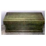 Storage Box With Hinged Lid And Side Handles, Locked, No Key, 12" H x 32" W x 14" D