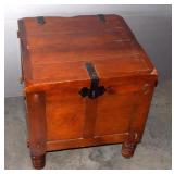 Storage Chest With Hinged Lid And Metal Clasp, 20" H x 20" W x 20" D