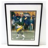 Brett Favre Green Bay Packers #4 Signed Photo, Double Matted, Framed Under Glass, 11.5" x 14.5"
