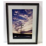 Mark MacLeo "And There Was Morning, A Fourth Day" Photo Of Windmill On Prairie, Framed Matted Under 