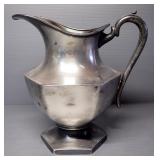 Sterling Silver Weighted Candlestands, Poole Silver Co Pitcher And 2 Silver Toned Urns