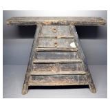 Chinese Barber Stool, 17" H x 21" W x 11" D