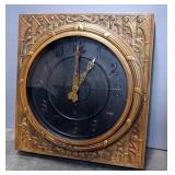 Electric Wall Clock With Gilt Framing, 27.5" H x 25.75" W x 7" D, Clock Is Heavy, Matches Lot 262