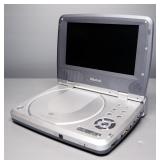 Mintek 7" TFT Monitor Portable DVD Player Model MDP-1760, With Charger, Cables, 2 Headphones, In Car