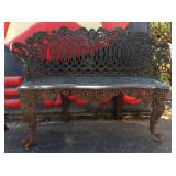 Cast Iron Victorian Style Bench 32" H x 43" W x 16" D