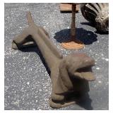 Outdoor Decor Assortment, Includes Dog Shoe Scraper, Sun Dial, Bird Bath, And More