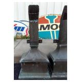 Vintage Metal Downspouts, Qty 4, 32" H x 14.5" W x 9" D