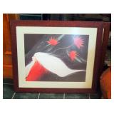 Framed Matted Under Glass "Sky Garden" Print By Artist Frank Howell, 23" x 27.5"