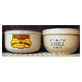 Red Wing 9" Pottery Bowls, Qty 2, 5" Chili Bowls, Qty 4, And 13" Platter