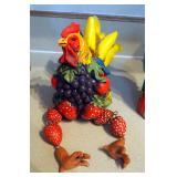 Hand-painted Tiles, Qty 2, Chicken Shelf Sitters, And Chili Pepper Lights, Qty 2