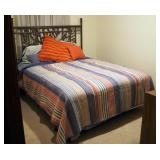 Full Size Bed, Including Headboard, 57" x 61", Serta Mattress, Box Spring, Hollywood Frame, And Bedd