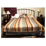 King Size Bed, Including Headboard, 52" x 78", Hawn Mattress, Box Spring, Hollywood Frame, And Beddi