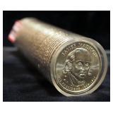 Ballistic Roll Of Presidential Dollars, In Gold Brick Style Box, 425 Net Grams (Total Weight), Uncir