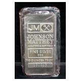 10 Troy Ounces Of Fine Silver .999, Stamped Johnson Matthey Assayers & Refiners