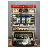 Macy 777 Thunder Bonus Game Type A Pachislo Slot Machine With Key And Tokens, Powers On
