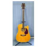 Zager EZ-Play Electric Guitar Model ZAD-80CE, With Stand, Extra Strings, Picks And Hard Case