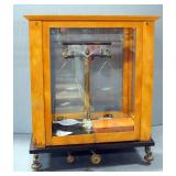 Vintage Cased Laboratory Balance Scale, Believed To Be From Braun-Knecht-Heimann Co., Includes BKH W