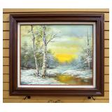 I. Cafieri Oil On Canvas Landscape, Framed, 31" W x 27" H