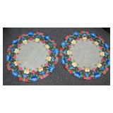 Floral Table Covers, Qty 3, 24.5" And 29" Diameters