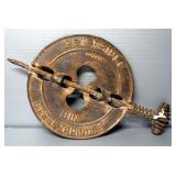 Griswold New American 8" Reversible Steel Spindle Damper And Griswold Cast Iron Reference Book