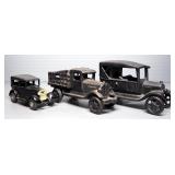Vintage Style Car Figurines, Qty 3, Some Cast Iron