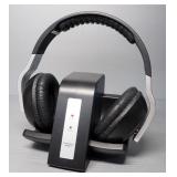 Sharper Image Wireless Headphones With Stand And Cables