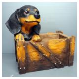 Dachshund Decor, Includes Beaded Glass Wall Hanging And Figurine Box