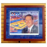 Signed And Numbered Print Of Head Coach Bill Self (University Of Kansas Basketball) By Onion, Signed