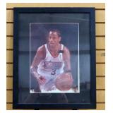Chen Haiyan (Chinese, 1955- ) Allen Iverson Philadelphia 76ers Basketball Print, Framed Matted Under
