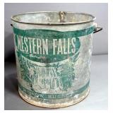 Falls City And Western Falls Galvanized Minnow Buckets, Qty 2