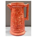 Ceramic Pitcher With Relief Image Of Hootenanny, 10.25" H