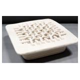 Ceramic Dish With Woven Style Lid