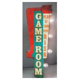 Game Room Play At Your Own Risk Double-Sided Marquee LED Sign, 9.7" x 3.25