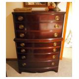 Antique Solid Wood 7 Drawer Chest Of Drawers, 51" X 34" X 18"