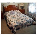 Queen Size Bed, Including Headboard, 47" x 63", Mattress, Hollywood Frame, And Comforter Set
