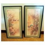 Framed Matted Under Glass, Lena Liu, Signed And Numbered By Artist, Qty 2, 24.5" x 12.5"