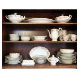 Valmont Briar Rose 75 Piece Chine Collection, Including Plates, Bowls, Saucers, Cups, And Assorted S