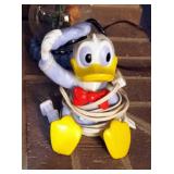 The Walt Disney Co Daffy Duck Lamp, Teddy Bear Lamp, Both 6" Tall, And Vintage Lamp, 14.5" Tall