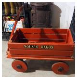 Hand Crafted Wooden Wagon, 22" x 41" x 18"
